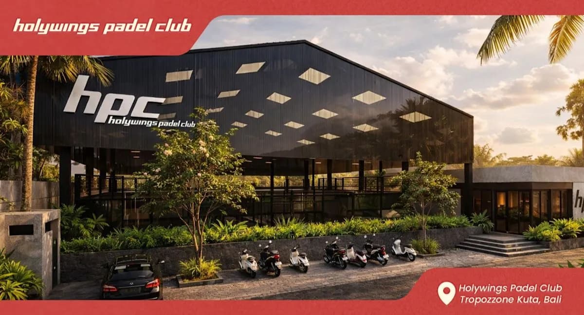 Club exterior at Holywings Padel Club Troppozone Kuta