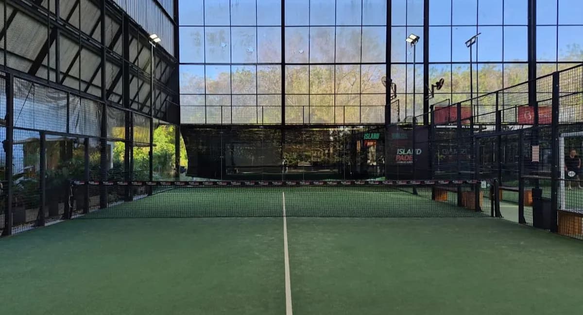 Roofed padel court at Island Sports Uluwatu