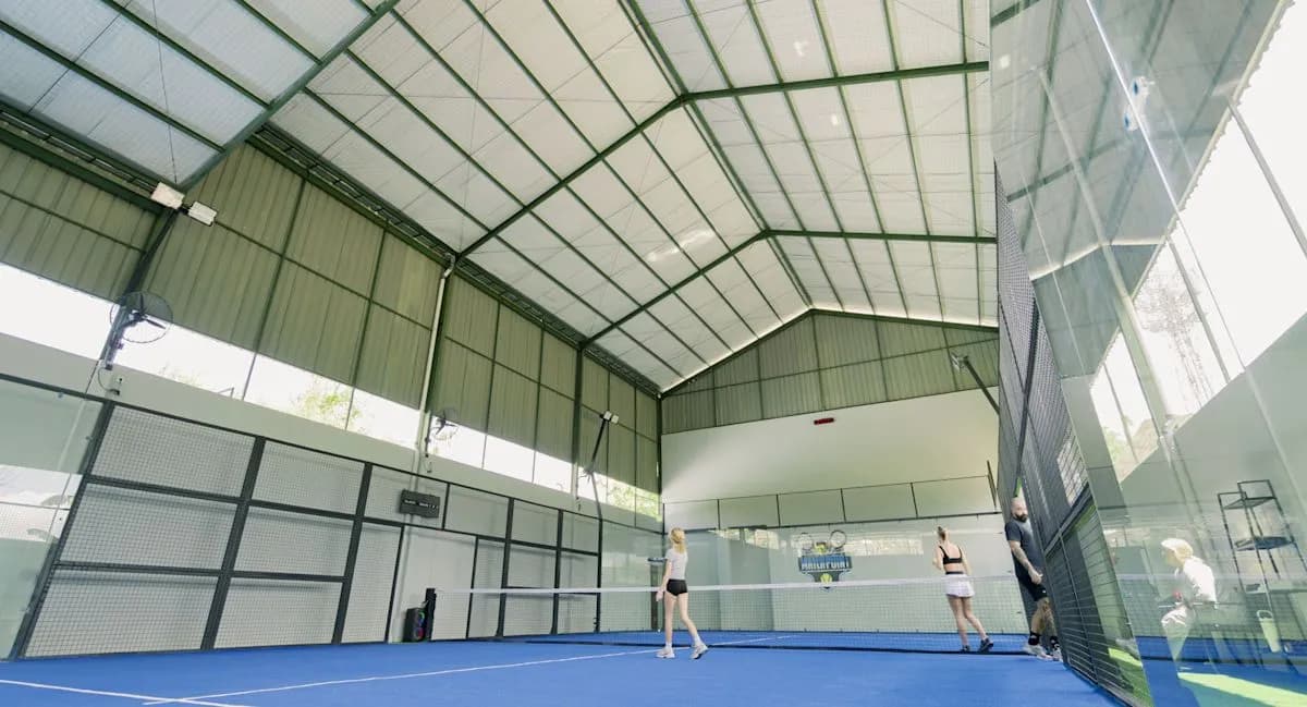 Indoor padel court at Match Point Nusa Dua