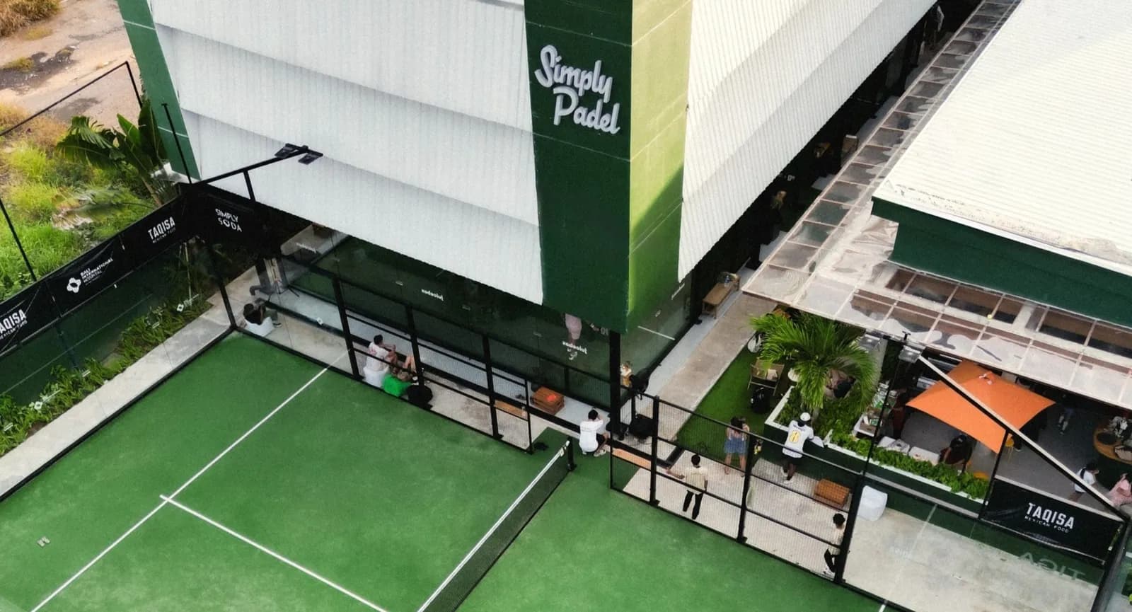Overhead view of Simply Padel Sanur