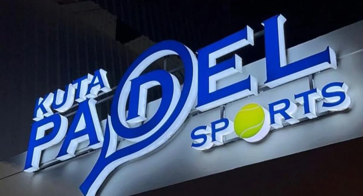 Club sign at the venue at Kuta Padel Sports
