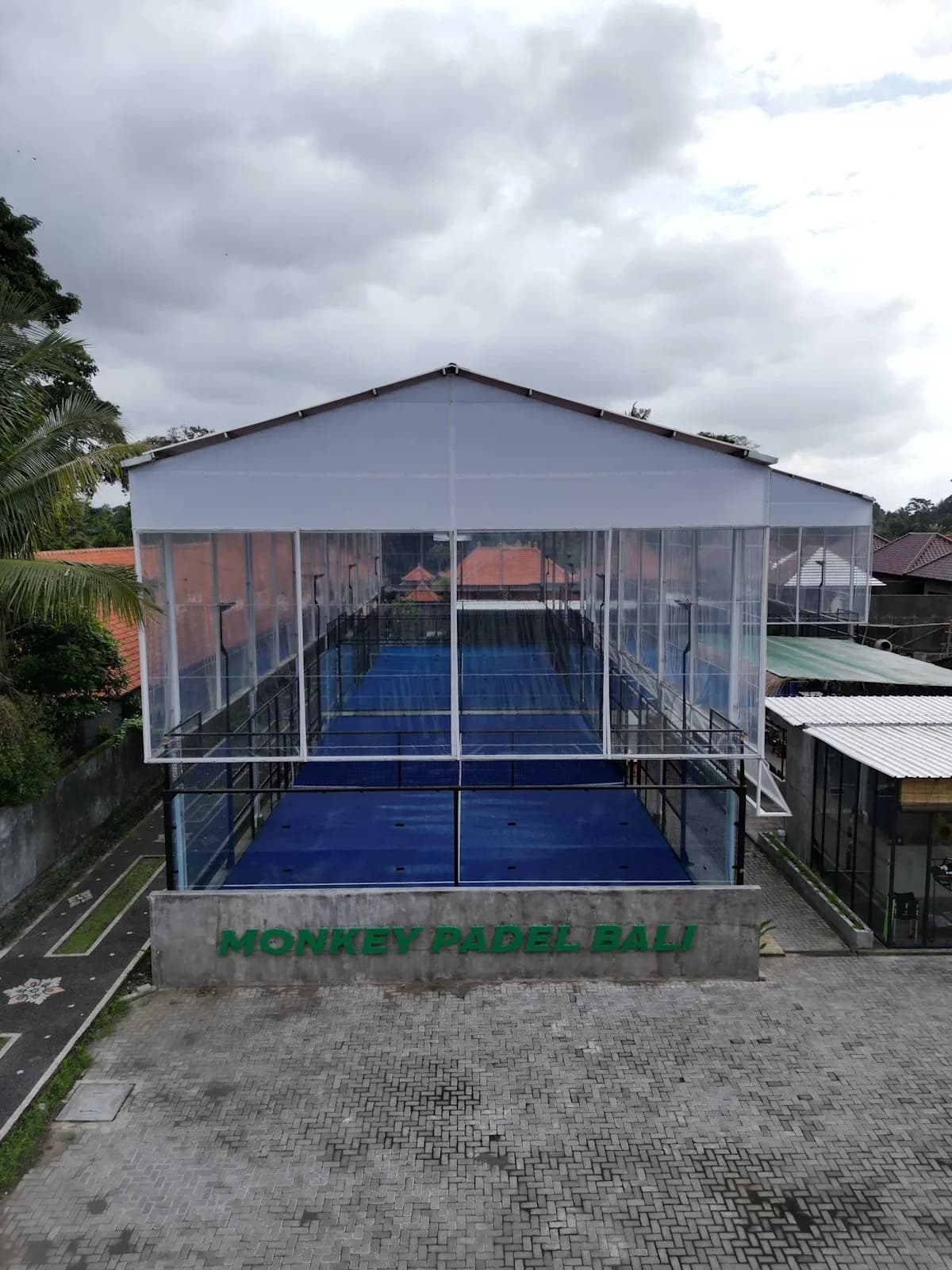 Roofed court building at Monkey Padel Bali Sayan Ubud